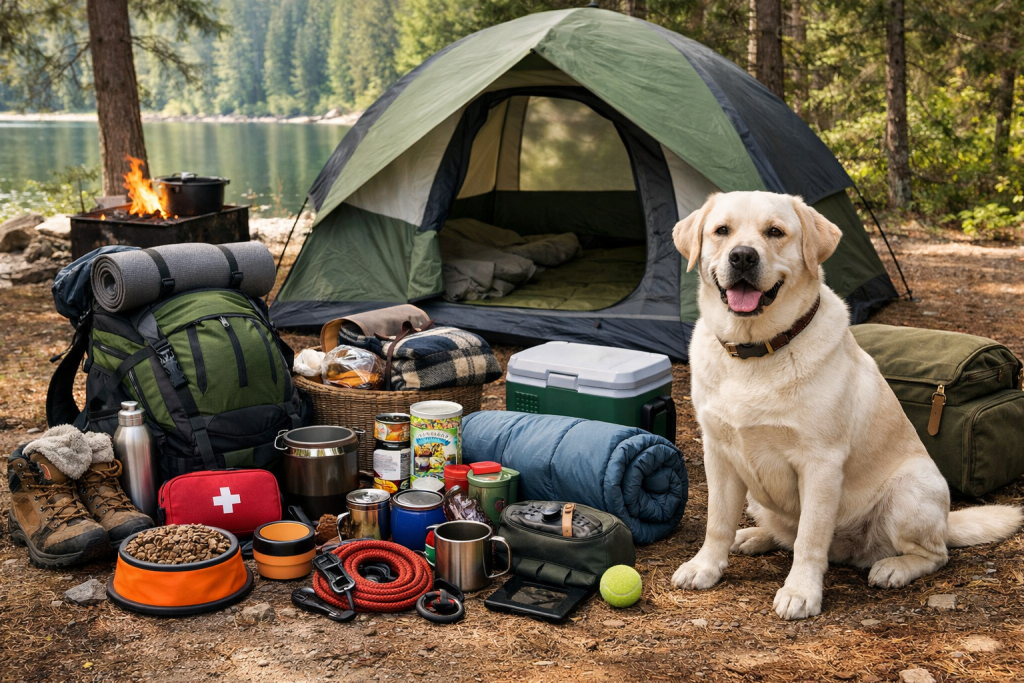 Camping with Dogs What to Pack for a Weekend Trip